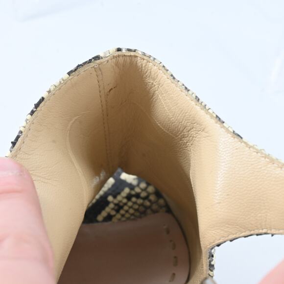 MIU MIU Snakeskin Platform Peep Toe Heels Size 39 - Picture 11 of 12